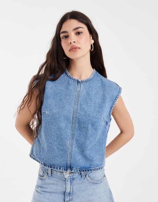 Levi's denim t-shirt in blue, 3 of 4