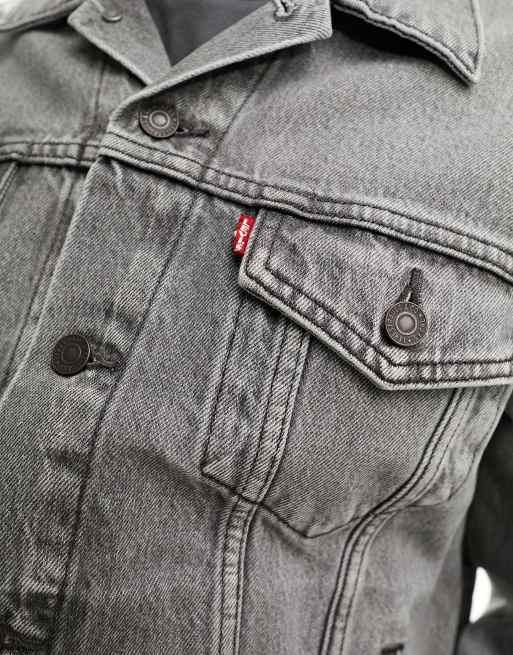 Levis gray shop denim jacket