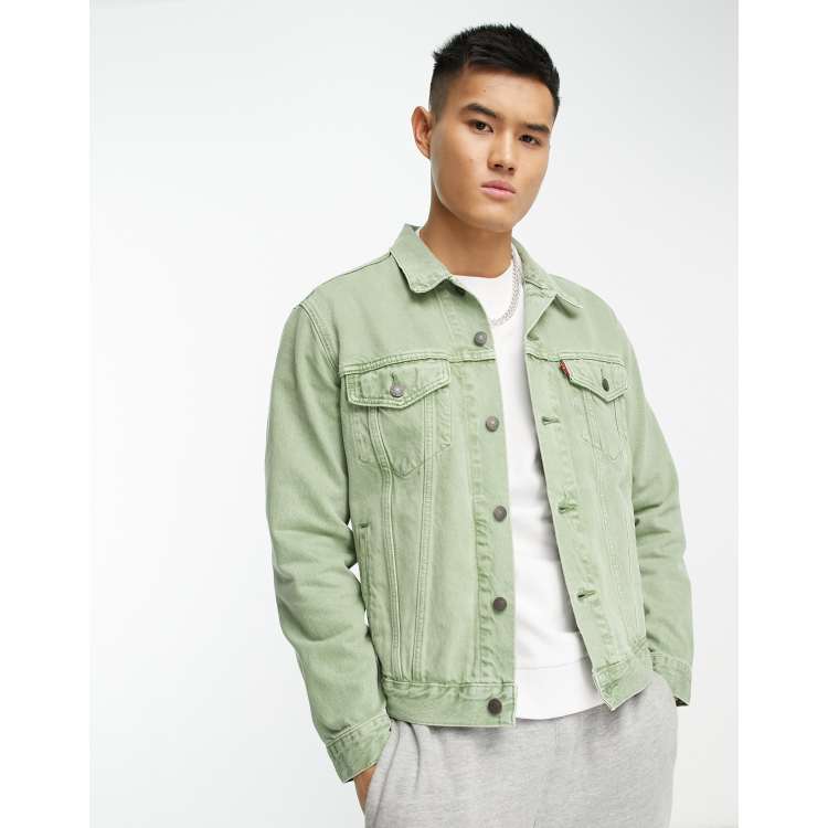 Levis green shop denim jacket