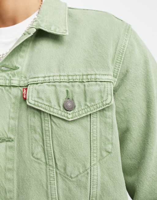 Levi's the trucker outlet neon green denim jacket