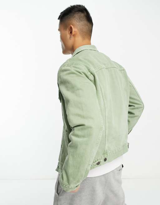 Green hot sale jean jackets