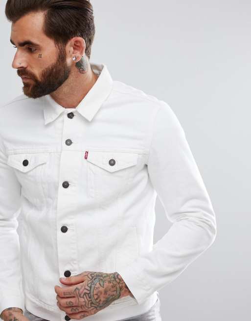 White levis on sale jacket men's