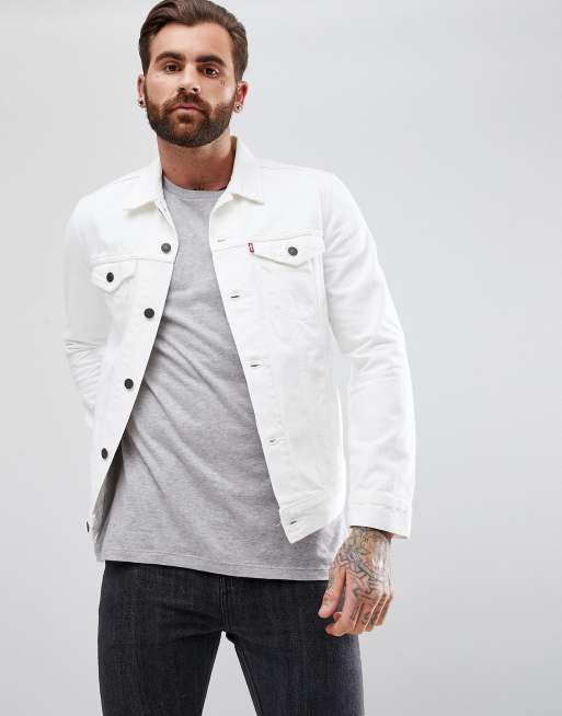 Levi's white on sale jeans jacket