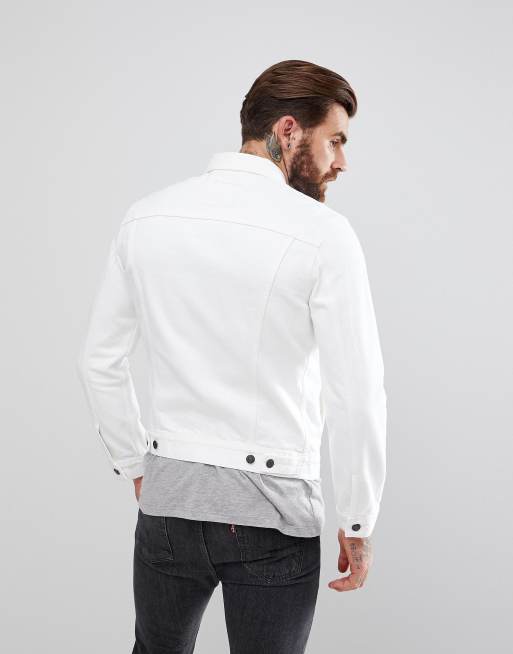 Levi's white hot sale jeans jacket