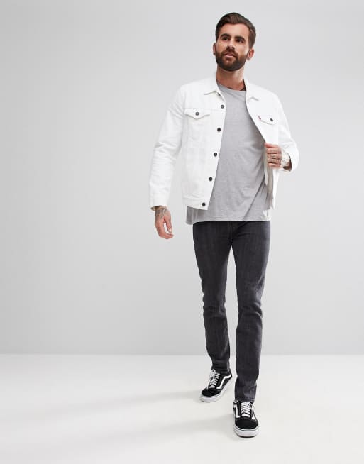 White levis denim jacket mens new arrivals