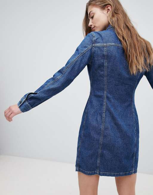 Denim jurk 2025 lange mouw