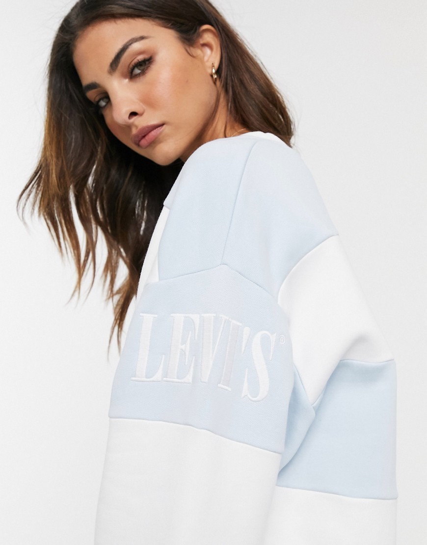 Levi's – Diana – Randig sweatshirt med tryck-Flerfärgad