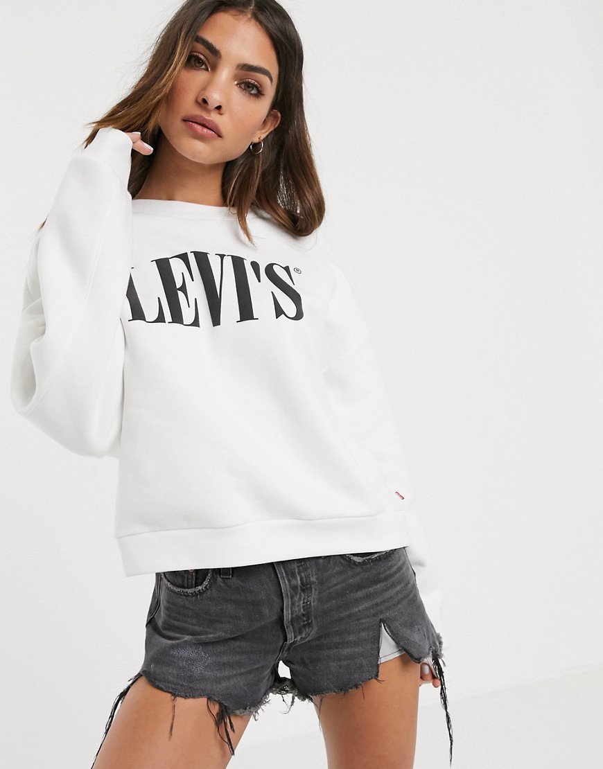 Levi's – Diana – Sweatshirt med tryck-Vit