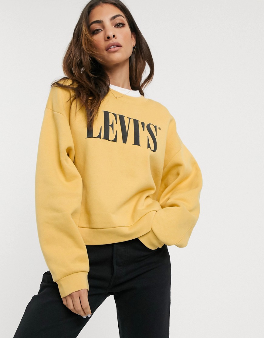 Levi's – Diana – Sweatshirt med tryck-Gul