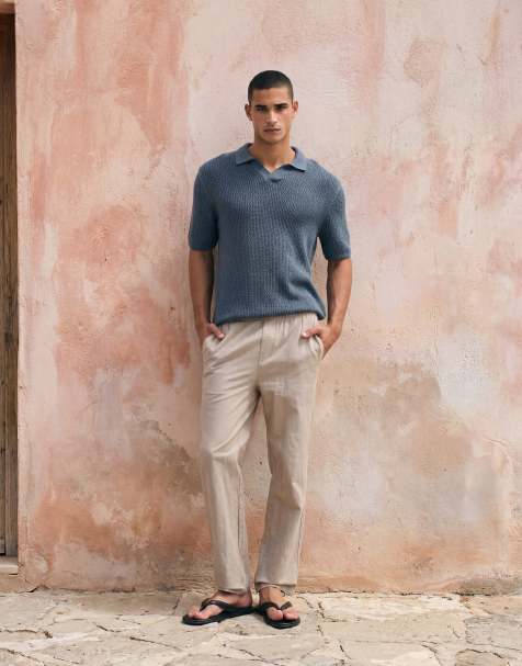 Levi's Dillon striktrøje med v-hals og polo i blå - view 1