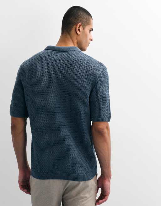 Levi's dillon v neck polo jumper in blue, 4 of 9