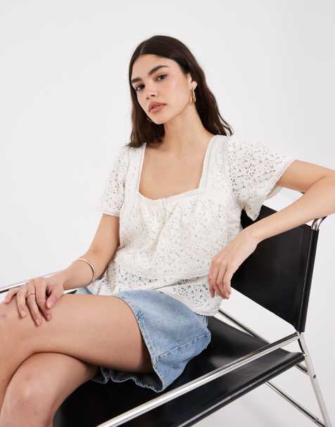 Levi's - Dom - Blouse en dentelle - Blanc - view 1