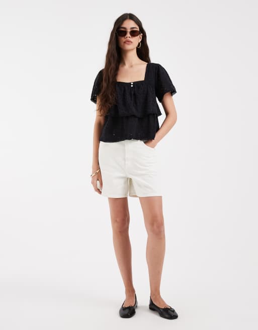 Levi's - Dom - Blouse en dentelle - Noir, 2 de 4