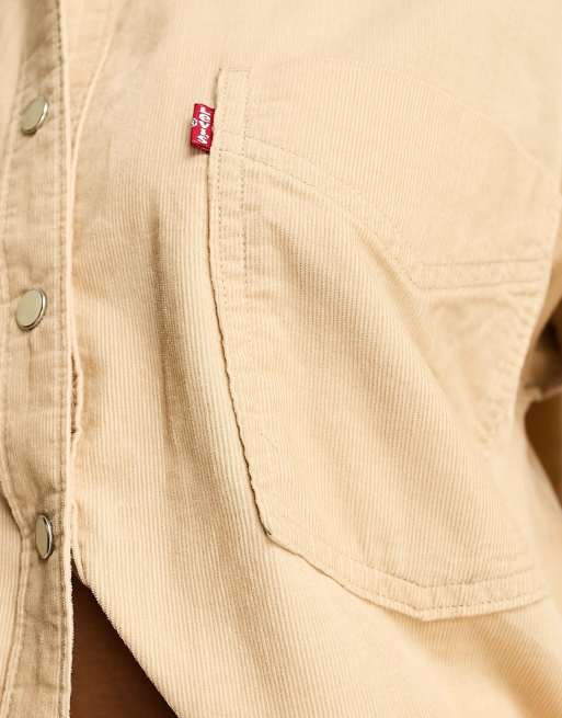 Levi's corduroy hotsell western shirt