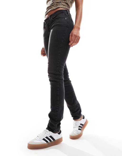 Levi's – Dopasowane jeansy o bardzo niskim kroju w spranym czarnym kolorze, 5 z 5