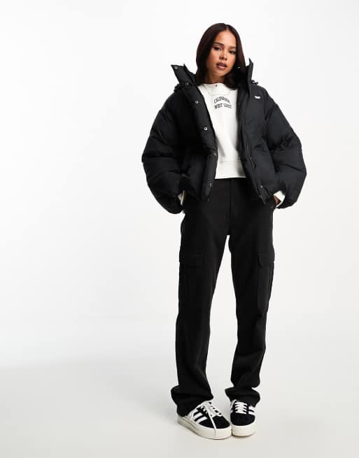 Levi's hooded shop puffer jacket black