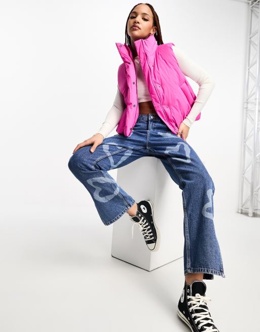 Levi's Down Bubble puffer gilet in pink