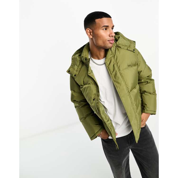 Puffer jacket 2025 olive green