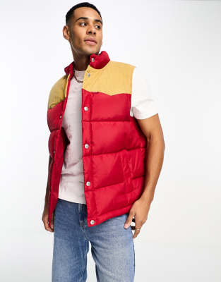 Levi's Levi's Down western puffer gilet in red