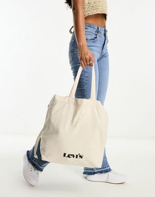 Levi's drawstring tote bag in white