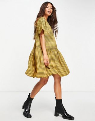 Levi's dress in mustard plaid - ASOS Price Checker