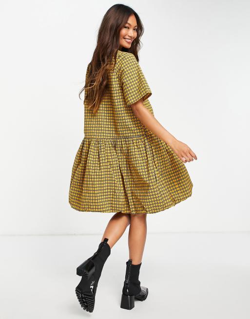 Mustard discount tartan dress