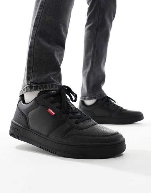 Levi's black cheap leather sneakers