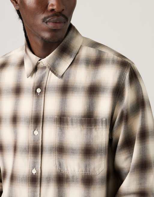 Levi's - Duboce - Camisa marrón de corte cuadrado, 3 de 4