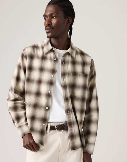Levi's - Duboce - Camisa marrón de corte cuadrado, 4 de 4