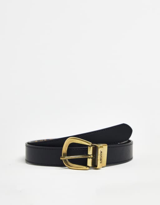 Levi's – Dwustronny pasek we wzór w panterkę