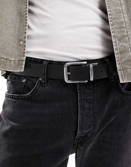 Levi's – Dwustronny skórzany pasek w kolorze czarnym i jasnobrązowym