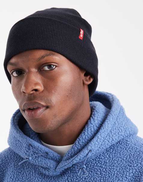 Levi's – Dzianinowa czapka beanie o bardzo luźnym kroju z czerwoną naszywką - view 1