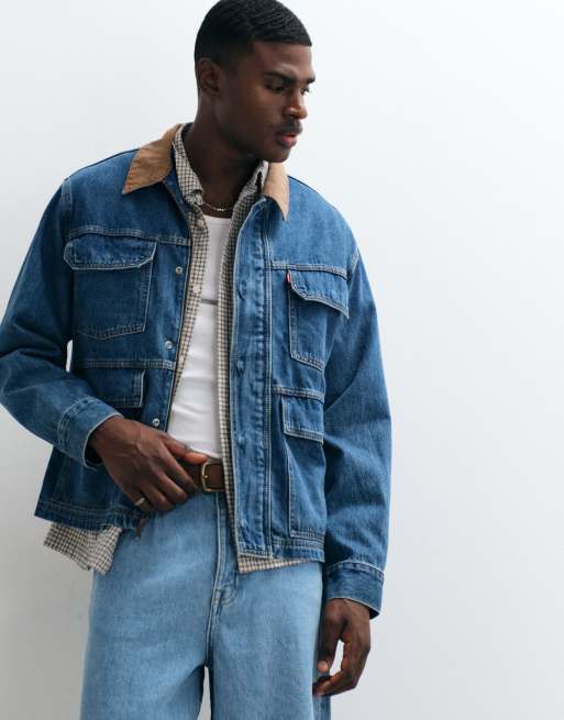 Levi's East Port denim arbejdsjakke i mellemvask, 2 af 6