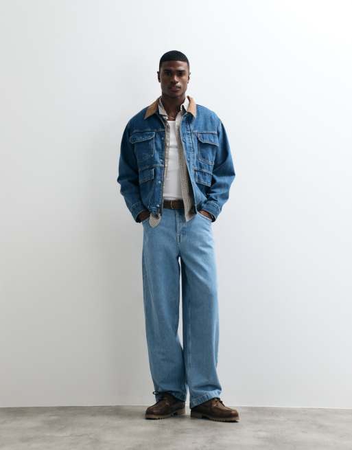 Levi's East Port denim arbejdsjakke i mellemvask, 3 af 6