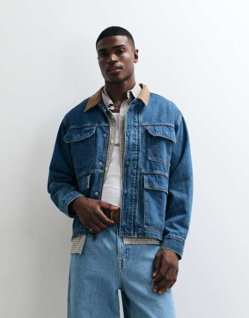 Levi's East Port denim arbejdsjakke i mellemvask, 6 af 6