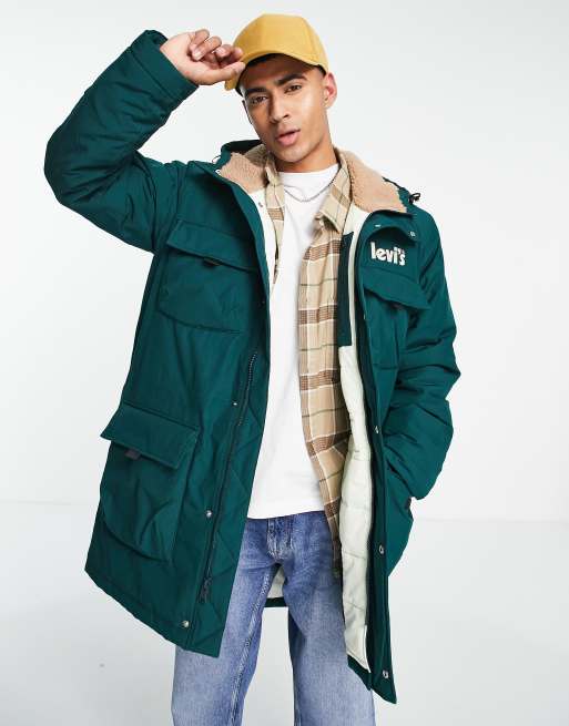 Levi's Eastport utility jacket with pockets in green | ASOS