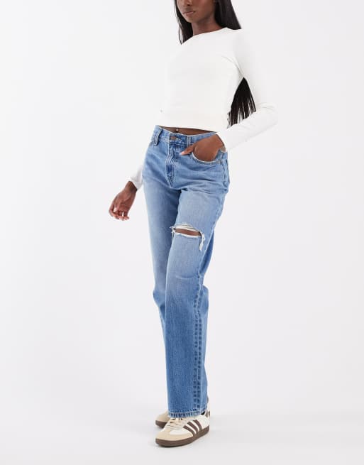Levi's easy dad jeans blu medio, 2 di 5