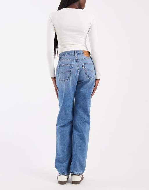 Levi's easy dad jeans blu medio, 3 di 5