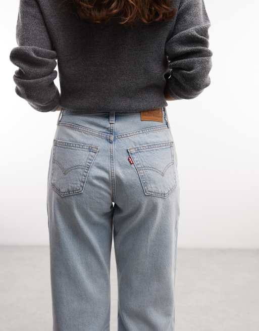 Levi's easy dad jeans i ljus tvätt, 4 av 5