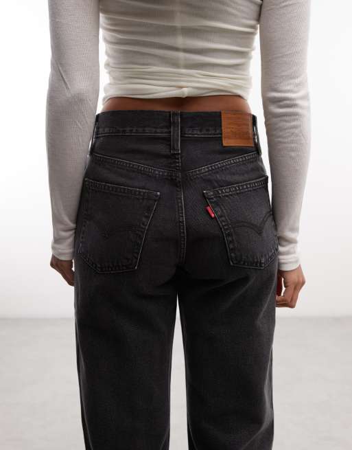 Levi's easy dad jeans in black, 4 of 5