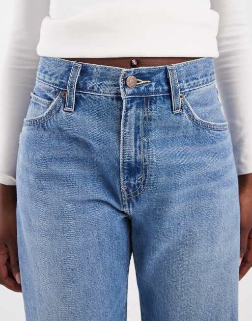 Levi's easy dad jeans in middenblauw, 4 van 5