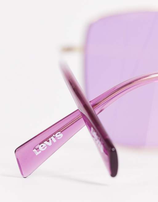 Levi's – Eckige Sonnenbrille in Lila , 3 von 4