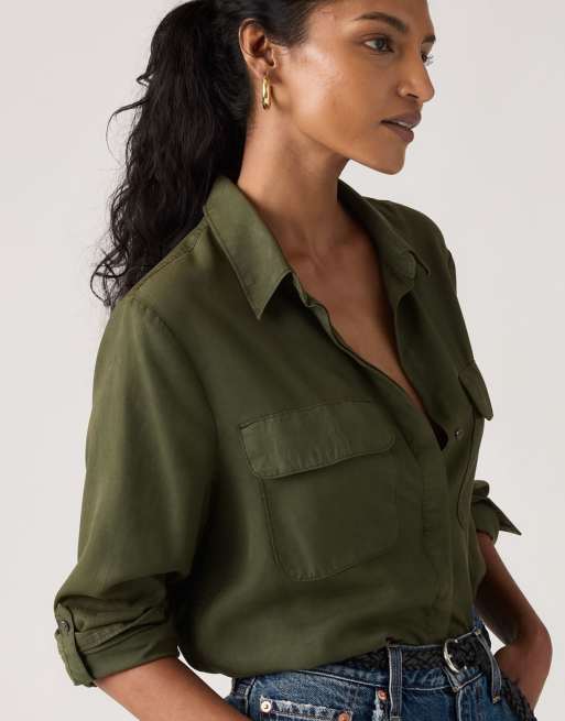 Levi's - Elaine - Camicia multitasche verde, 4 di 4