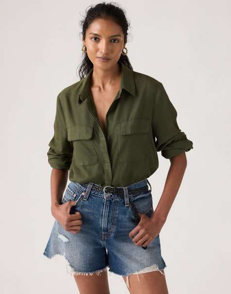 Levi's – Elaine – Utility-Hemdbluse in Grün - view 1