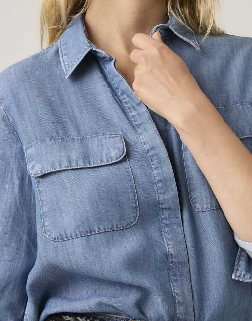 Levi's Elaine utility overhemd met knoopsluiting in blauw, 2 van 4