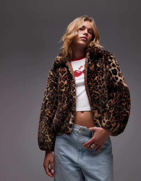 Levi's Elle faux fur jacket in leopard - view 1