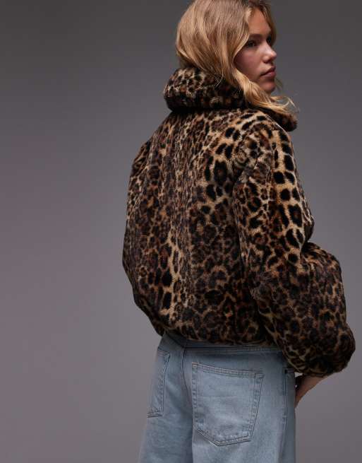 Levi's – Elle – Jacke aus Kunstpelz mit Leopardenmuster, 3 von 4