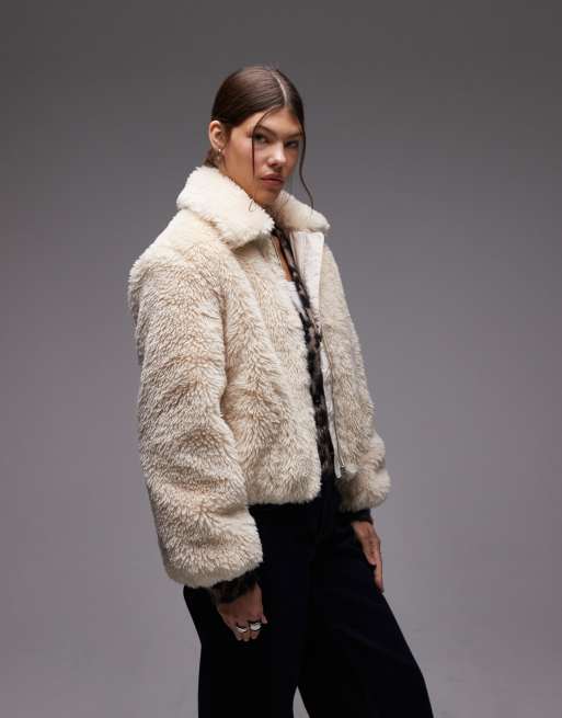 Levi's Ellie Veste en fausse fourrure Blanc ASOS