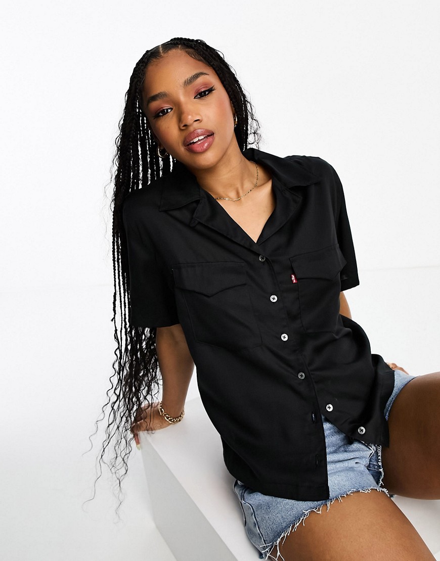 Levi's Ember Bowling shirt in black with logo