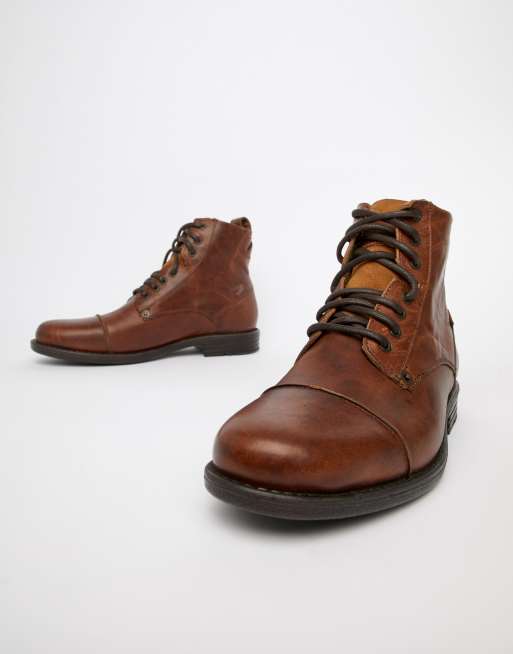 Levi s Emerson Bottines en cuir Marron ASOS